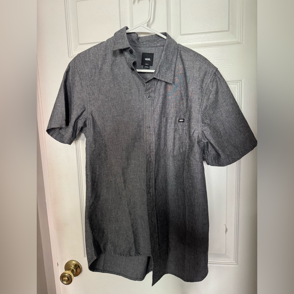 Vans Men's Charcoal Button Down Shirt